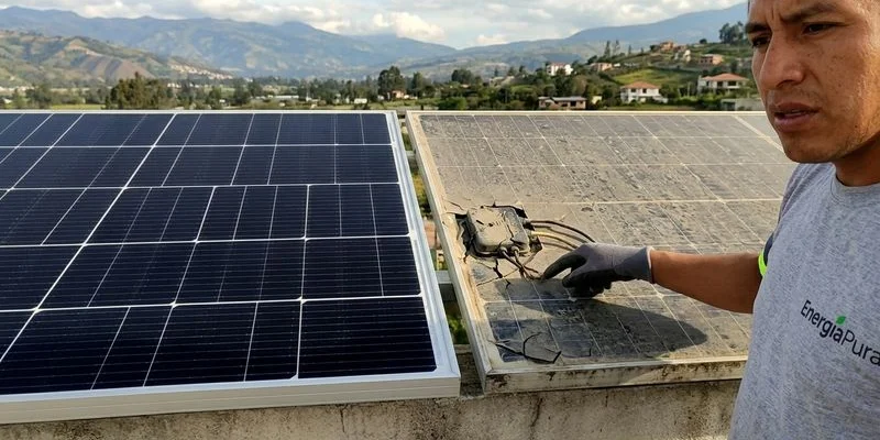 Comparación de rendimiento de paneles solares con y sin mantenimiento regular